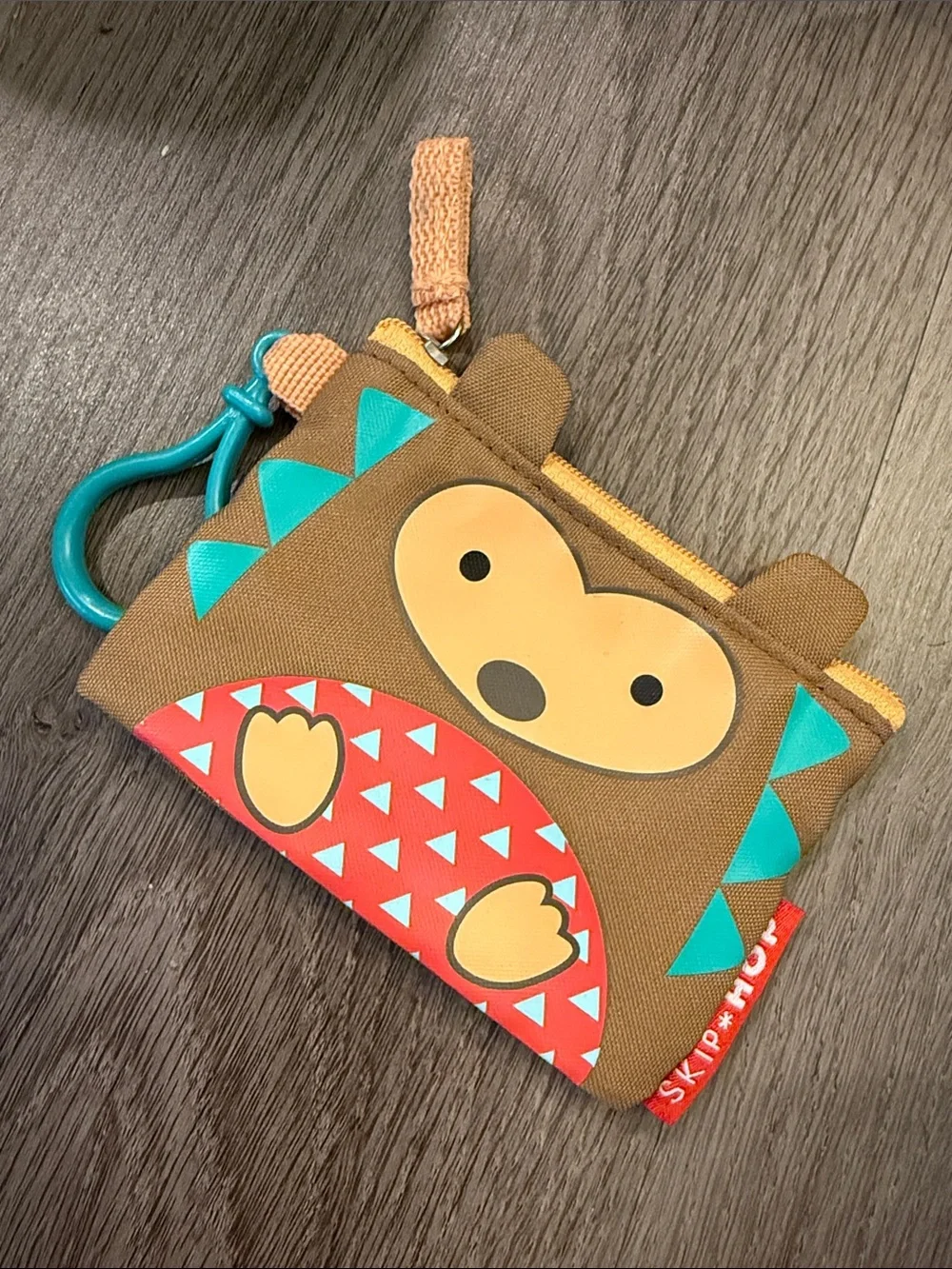 Skip Hop Brown & Orange Hedgehog Kids Backpack with Lunch Bag and Wallet